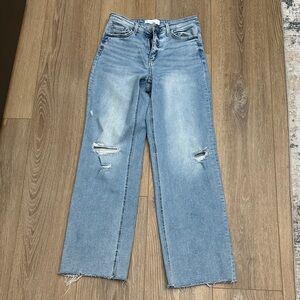 VERVET BY FLYING MONKEY Light Blue Straight Leg Jeans